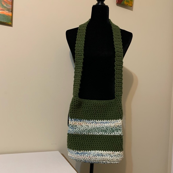Crossbody Bag Multicolor Handmade Crochet - Picture 5 of 16